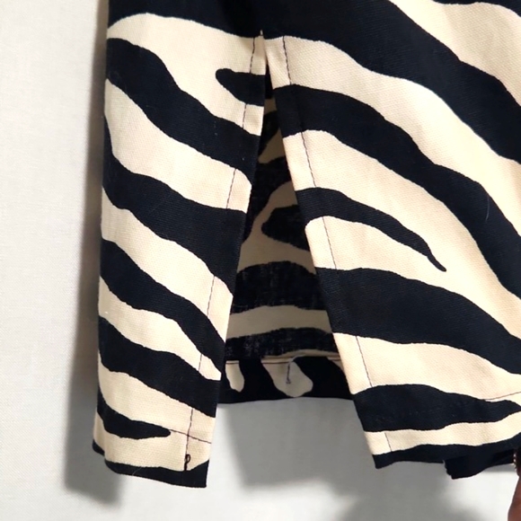 VTG Painted Pony Zebra Print Button Up 100% Cotton Blazer EUC!! Size Large - Picture 7 of 10